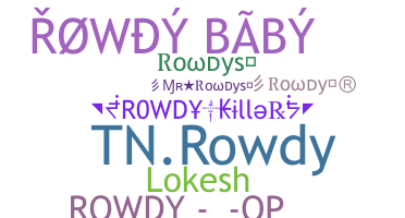 उपनाम - Rowdys