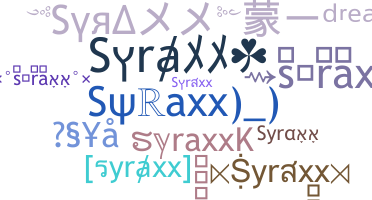 उपनाम - syraxx