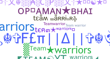 उपनाम - TeamWarriors