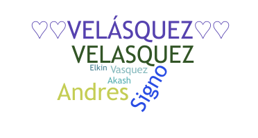 उपनाम - Velasquez