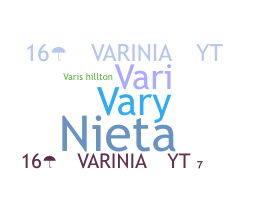 उपनाम - varinia