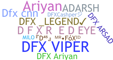 उपनाम - DFX