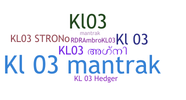 उपनाम - KL03