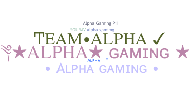 उपनाम - AlphaGaming