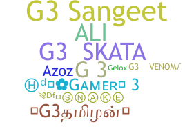 उपनाम - G3