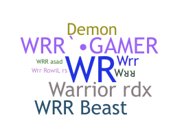उपनाम - WRR