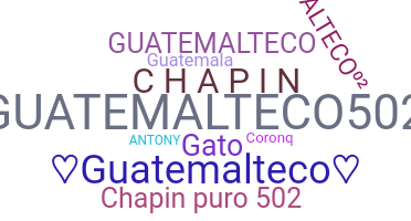 उपनाम - Guatemalteco