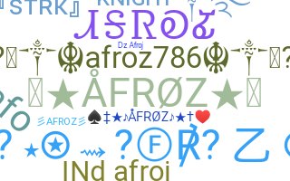 उपनाम - Afroz
