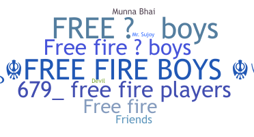 उपनाम - Freefireboys