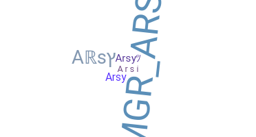 उपनाम - arsy