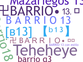 उपनाम - Barrio13