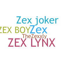 उपनाम - zex
