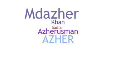 उपनाम - Azher