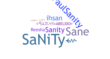 उपनाम - SaNiTy