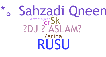 उपनाम - Sahzadi