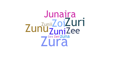 उपनाम - Zunaira