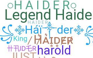 उपनाम - Haider