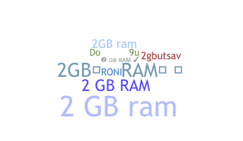 उपनाम - 2GBRAM