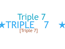 उपनाम - Triple7