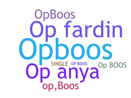 उपनाम - opboos