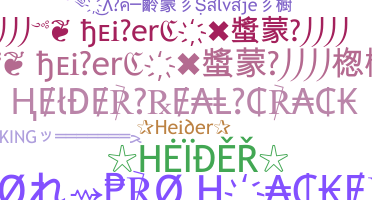 उपनाम - Heider