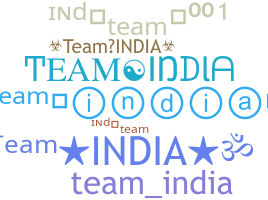उपनाम - TeamIndia