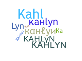 उपनाम - Kahlyn