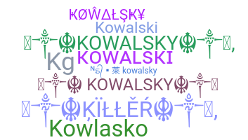 उपनाम - Kowalsky