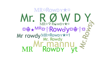 उपनाम - Mrrowdy